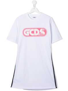 Gcds Kids платье-футболка с короткими рукавами и логотипом