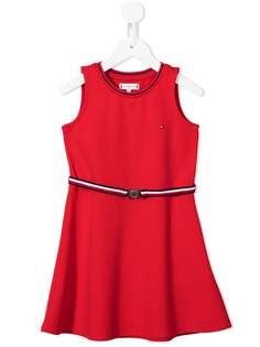 Tommy Hilfiger Junior платье с вышитым логотипом