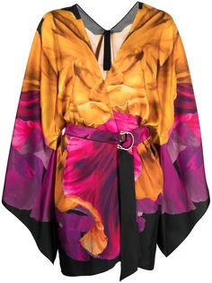 Maria Lucia Hohan блузка-кимоно с цветочным принтом