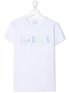 Gaelle Paris Kids футболка с круглым вырезом и логотипом