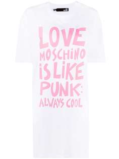 Love Moschino платье-футболка с графичным принтом