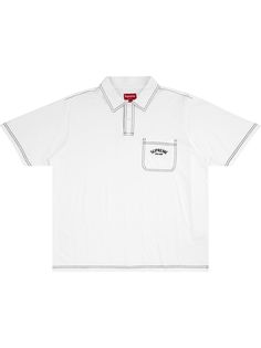 Supreme рубашка поло с контрастной строчкой