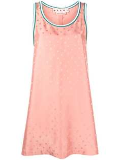 Marni жаккардовое мини-платье с логотипом