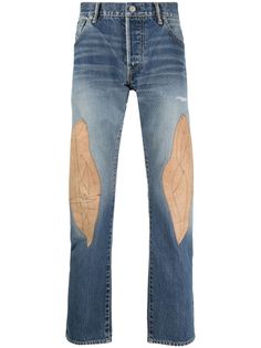 visvim прямые джинсы средней посадки