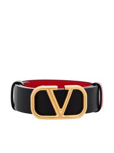 Valentino Garavani двусторонний браслет с логотипом VLogo
