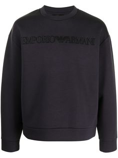 Emporio Armani толстовка с вышитым логотипом