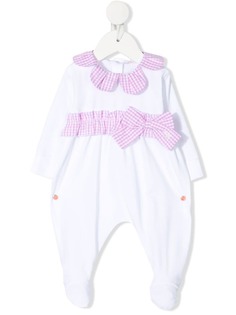 Le Bebé Enfant ромпер с бантом в клетку гингем