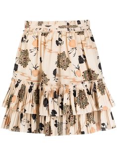 Ulla Johnson юбка с графичным принтом и оборками