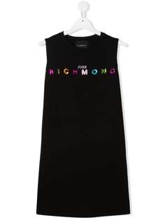 John Richmond Junior платье-футболка без рукавов с логотипом