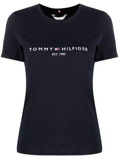 Tommy Hilfiger футболка с круглым вырезом и вышитым логотипом