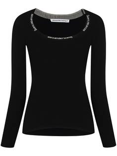 Alexander Wang футболка с длинными рукавами и логотипом