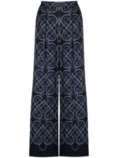 IVI расклешенные брюки с принтом