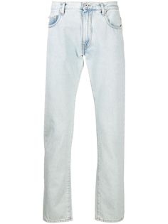Off-White узкие джинсы с принтом