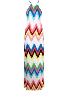 M Missoni платье макси с узором зигзаг