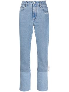 Off-White прямые джинсы с завышенной талией