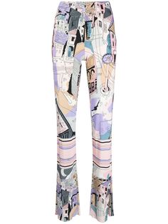 Emilio Pucci прямые брюки с принтом Battistero