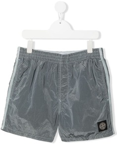 Stone Island Junior шорты с нашивкой-логотипом