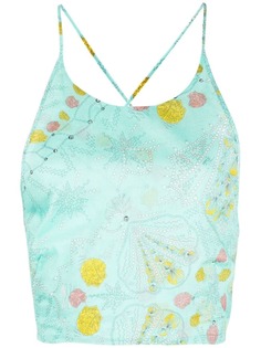 Emilio Pucci укороченный топ с принтом Conchiglie