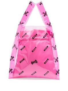 MSGM прозрачная сумка-тоут с логотипом