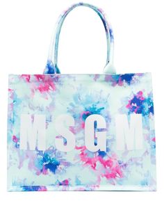 MSGM сумка-тоут с принтом тай-дай