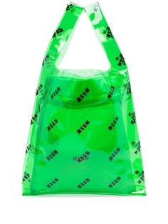 MSGM прозрачная сумка-тоут с логотипом