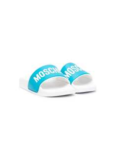Moschino Kids шлепанцы с логотипом