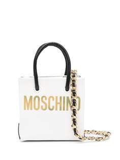 Moschino сумка-тоут размера мини с логотипом