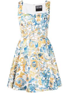 Versace Jeans Couture расклешенное платье с принтом Barocco