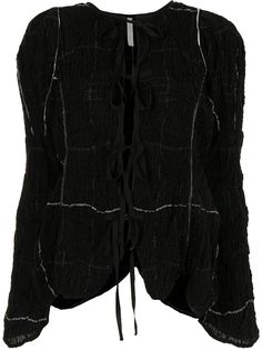 Renli Su блузка в клетку с бантом