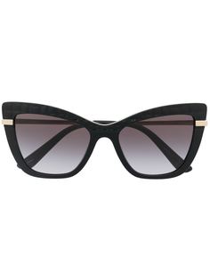 Dolce & Gabbana Eyewear солнцезащитные очки в оправе кошачий глаз с принтом
