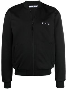 Off-White бомбер с логотипом