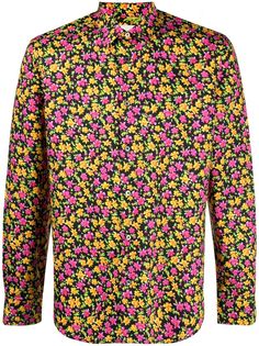 PAUL SMITH рубашка с длинными рукавами и цветочным принтом