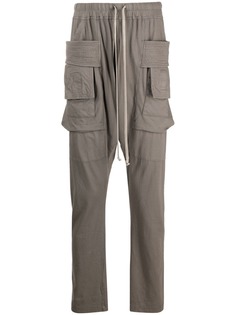 Rick Owens DRKSHDW брюки карго Creatch с кулиской