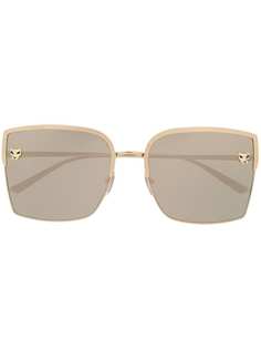 Cartier Eyewear солнцезащитные очки Panthère в массивной оправе