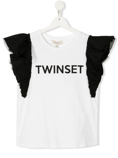 TWINSET Kids футболка с оборками