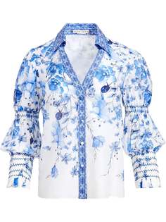 Alice+Olivia рубашка Cosima с цветочным принтом