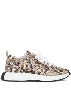 Giuseppe Zanotti кроссовки Ferox со змеиным принтом