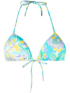 Emilio Pucci топ с вырезом халтер и графичным принтом