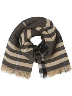 Burberry клетчатый шарф с логотипом