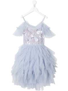Tutu Du Monde ярусное платье с цветочной вышивкой
