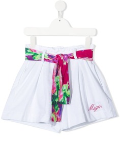 MSGM Kids расклешенные шорты с завышенной талией