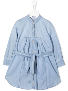 DONDUP KIDS джинсовое платье-рубашка с поясом