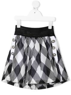 Balmain Kids мини юбка в клетку