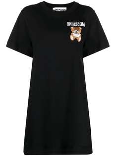 Moschino платье-футболка с вышивкой Teddy Bear