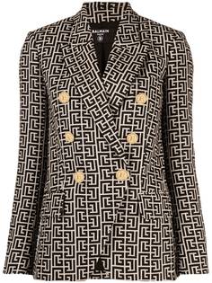 Balmain блейзер с монограммой