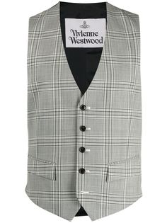 Vivienne Westwood однобортный жилет в клетку тартан