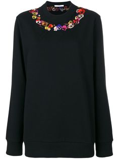 Givenchy толстовка с вышитыми маками