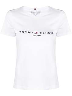 Tommy Hilfiger футболка с круглым вырезом и вышитым логотипом