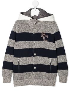 Brunello Cucinelli Kids куртка с нашивкой-логотипом на груди