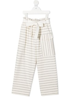 Brunello Cucinelli Kids полосатые брюки